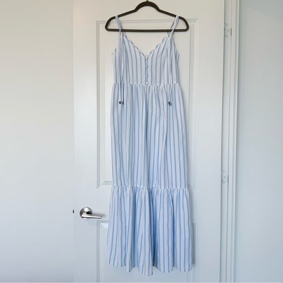 ASOS Blue White Striped Maxi Sundress – Cotton Blend - Picture 11 of 13